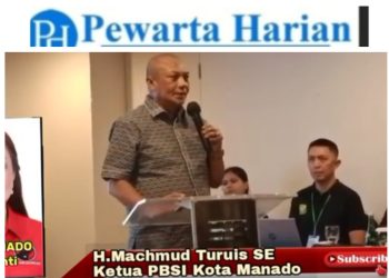 Machmud Turuis Terpilih Sebagai Ketua PBSI Kota Manado, Dorong Semangat Baru Bulutangkis Lokal