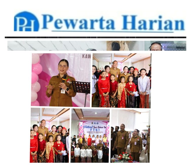 Wabup VaSung Resmikan Festival Tunas Bahasa Ibu Minahasa 2025 di Kawangkoan