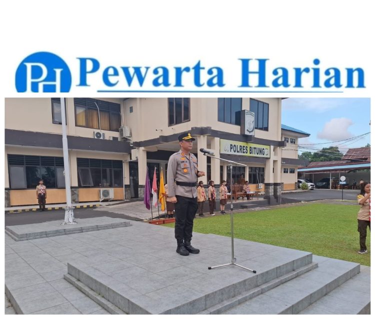 Humas Polres Bitung Kapolres Bitung Pimpin Upacara Pembukaan Perkemahan Dikcaprasa Saka Bhayangkara Angkatan IX