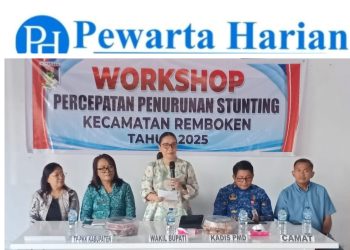 Wabup Vanda Sarundajang Buka Workshop Percepatan Penurunan Stunting di Kecamatan Remboken