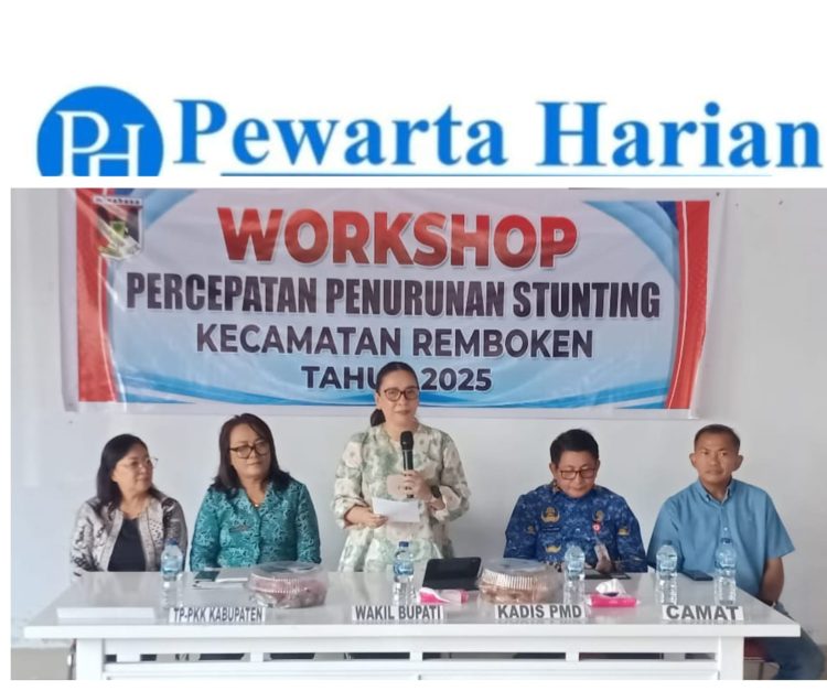 Wabup Vanda Sarundajang Buka Workshop Percepatan Penurunan Stunting di Kecamatan Remboken
