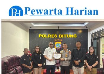 Humas Polres Bitung – Kapolres Bitung Terima Penghargaan KPU, Bukti Sinergi Jaga Pilkada Damai