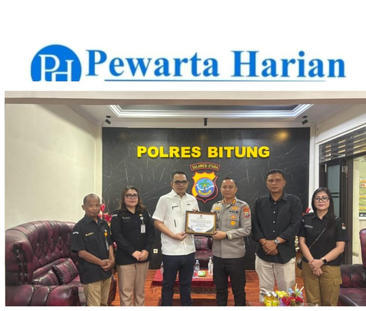 Humas Polres Bitung – Kapolres Bitung Terima Penghargaan KPU, Bukti Sinergi Jaga Pilkada Damai