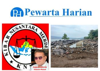 LSM Kibar Nusantara Merdeka Desak Direktorat Jenderal SDA Periksa Proyek Pengaman Pantai Amurang Diduga Tak Sesuai Bestek
