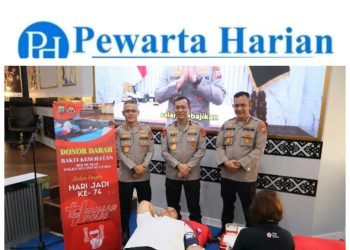 Bakti Kesehatan Donor Darah Hari Jadi ke-74 Humas Polri di Polda Sulut Terkumpul Sebanyak 152 Kantong