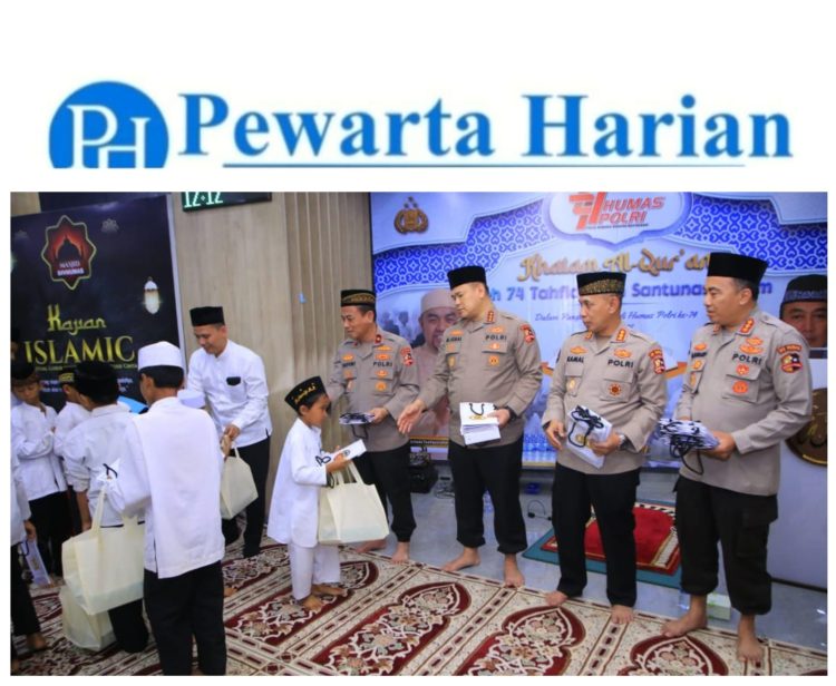 Wujud Peduli Sesama, Humas Polri Berikan Tali Asih Kepada 100 Anak Yatim pada Khatanan HUT Ke-74